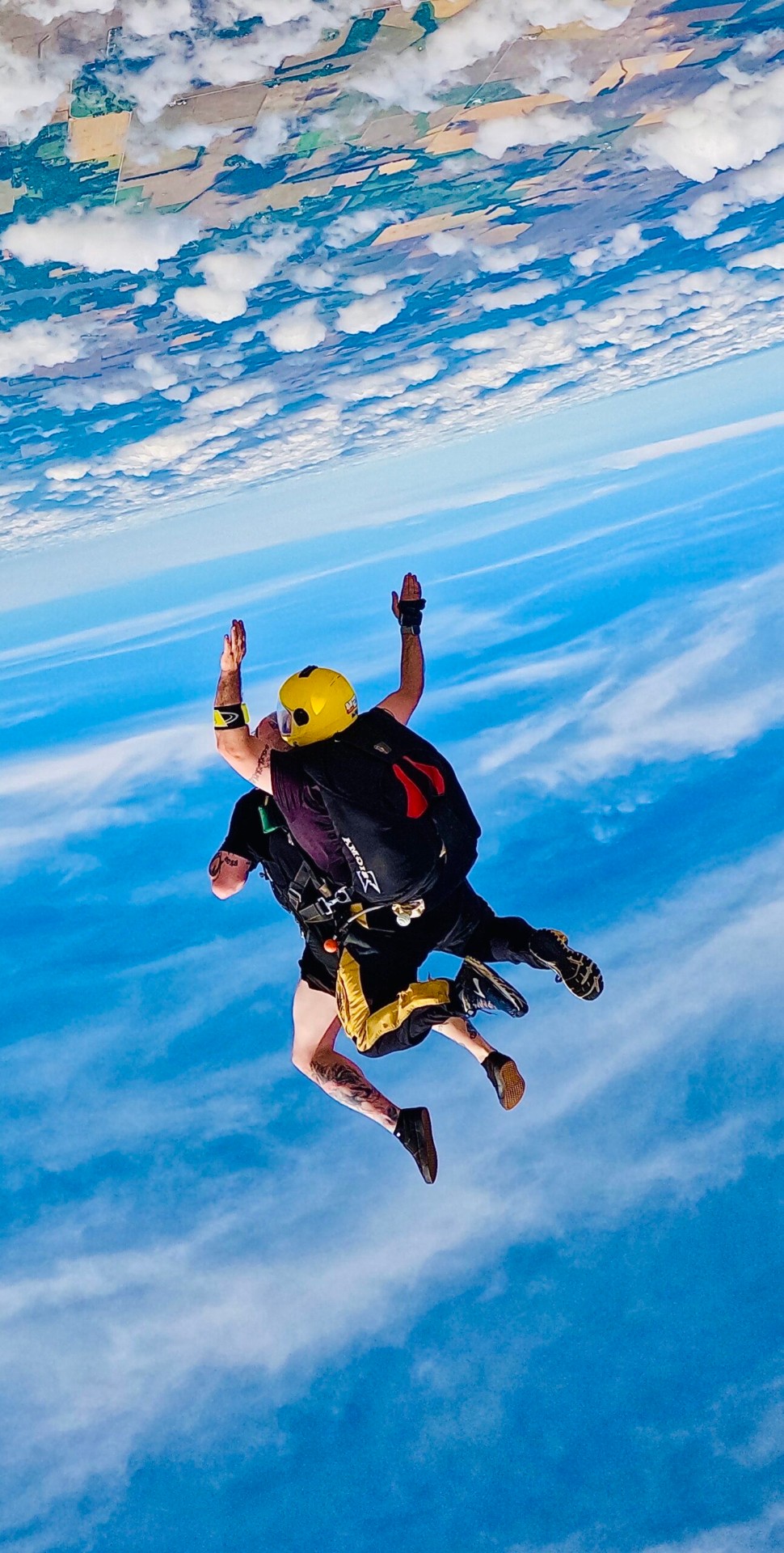 Packing a parachute at the drop zone